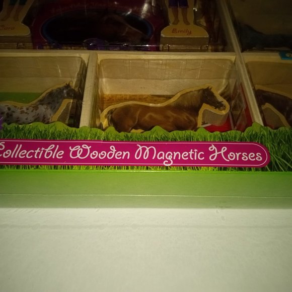 T.S. S.0 Toys Collectable Wooden Horses Learning About